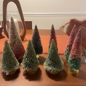 Anthropologie Bottle Brush Tree Lot - Set of 8